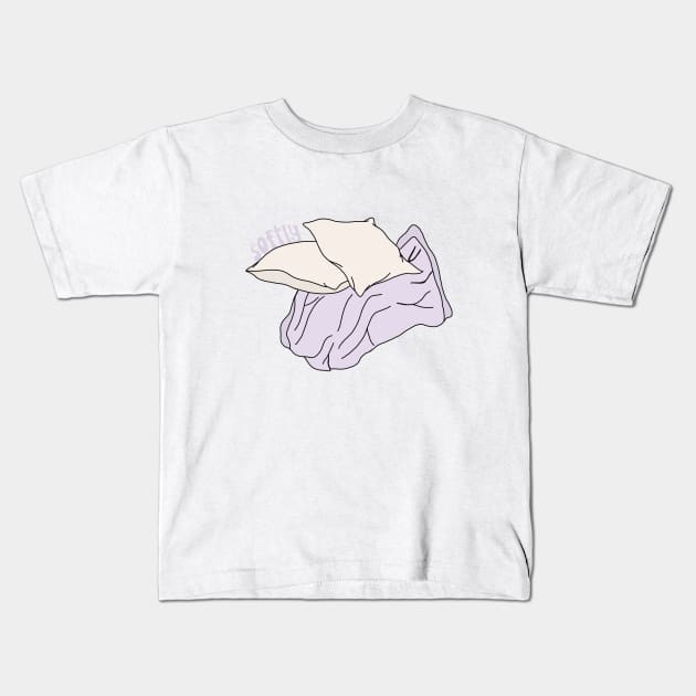 softly pillows and blanket Kids T-Shirt by morgananjos